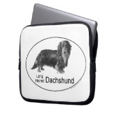 Dackel Laptopschutzhülle (Vorderseite Links)