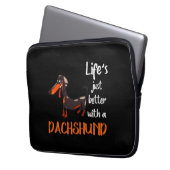 Dackel Laptopschutzhülle (Vorderseite Links)