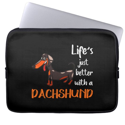 Dackel Laptopschutzhülle (Vorderseite)