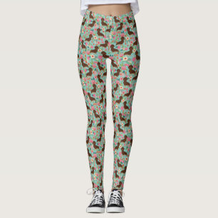 Dackel-Leggings - DackelblumenLeggings Leggings