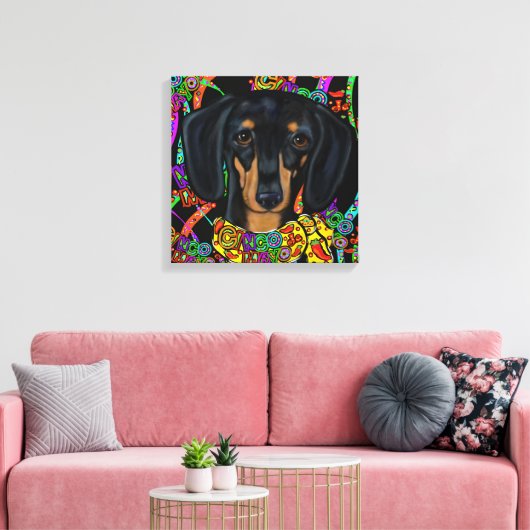 Dackel Leinwanddruck (Insitu (Wohnzimmer))