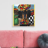 Dackel Leinwanddruck (Insitu (Wohnzimmer))