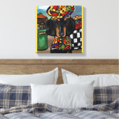 Dackel Leinwanddruck (Insitu (Schlafzimmer))