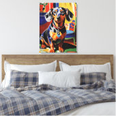 Dackel Leinwanddruck (Insitu (Schlafzimmer))