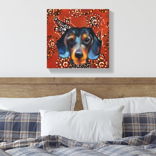 DACKEL LEINWANDDRUCK (Insitu (Schlafzimmer))