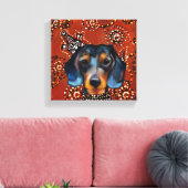 DACKEL LEINWANDDRUCK (Insitu (Wohnzimmer))