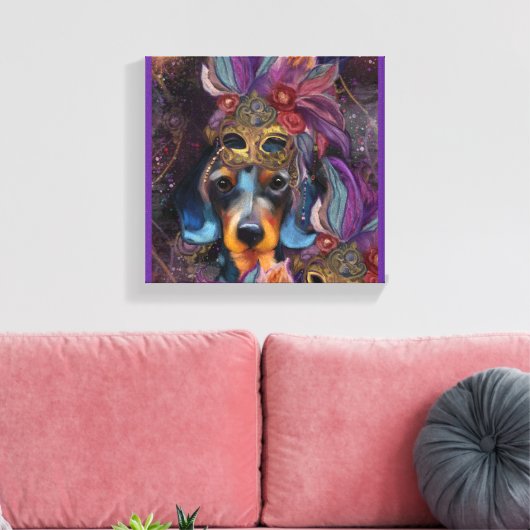 DACKEL LEINWANDDRUCK (Insitu (Wohnzimmer))