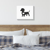 Dackel       leinwanddruck (Insitu (Schlafzimmer))