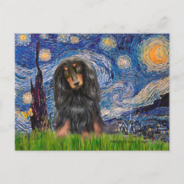Dackel (LHBT) - Starry Night Postkarte