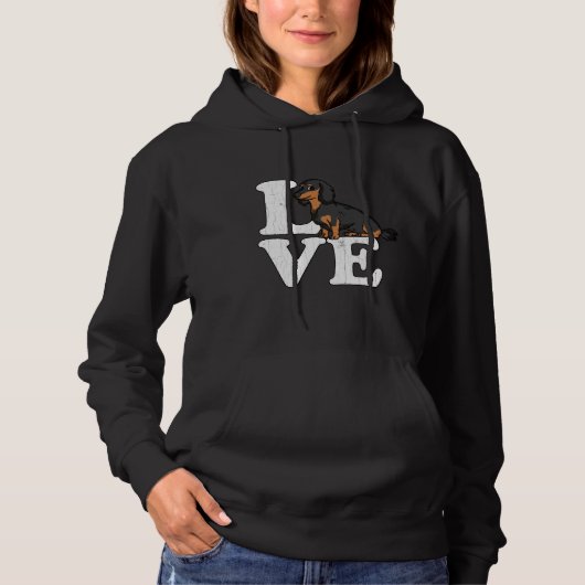 Dackel Liebe Bekleidung Dackel Eigentümer Funny Hoodie (Vorderseite)