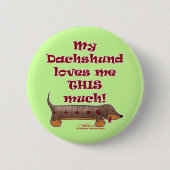Dackel Liebe Button (Vorderseite)