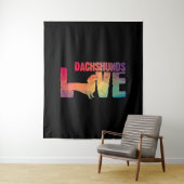 Dackel Liebe Dackel Dackel Hund Wandteppich (Beispiel)