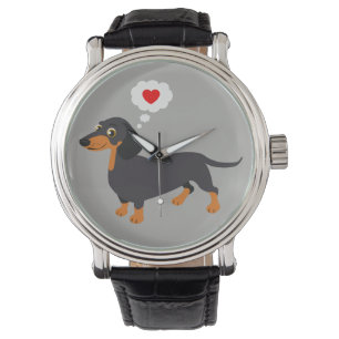 Dackel-Liebe-Dackel-Herz Armbanduhr