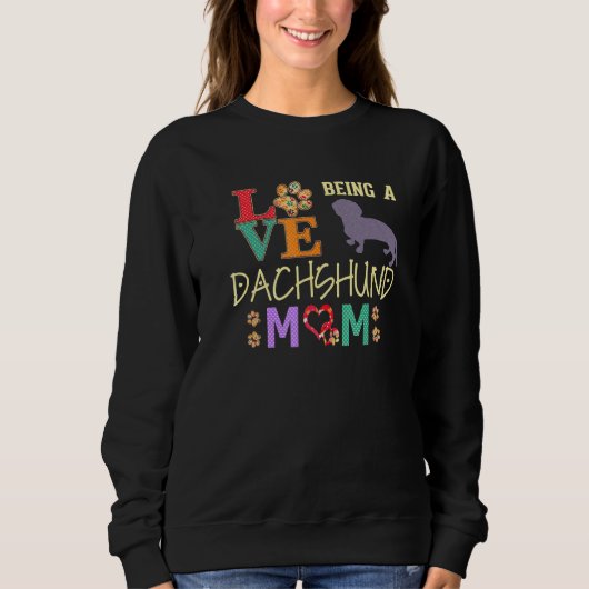 Dackel Liebe Dackel Mama Sweatshirt (Vorderseite)