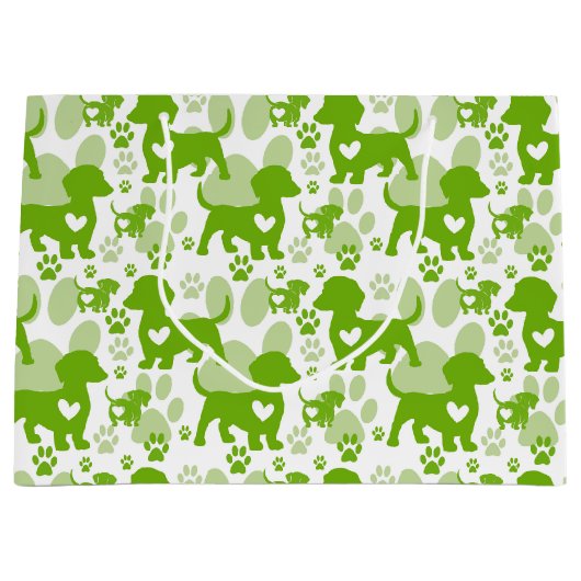 Dackel Liebe Dog Geschenktasche Große Geschenktüte (Vorderseite)