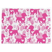 Dackel Liebe Dog Geschenktasche Große Geschenktüte (Rückseite)