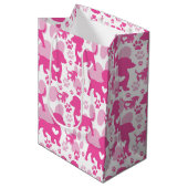 Dackel Liebe Dog Geschenktasche Mittlere Geschenktüte (Vorderseite Schrägansicht)