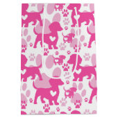 Dackel Liebe Dog Geschenktasche Mittlere Geschenktüte (Rückseite)