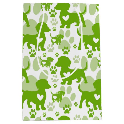 Dackel Liebe Dog Geschenktasche Mittlere Geschenktüte (Vorderseite)