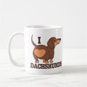 Dackel Liebe DogMug Kaffeetasse (Links)
