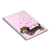Dackel-Liebe (Drahthaarterrier) Notizblock (Rechte Seite)
