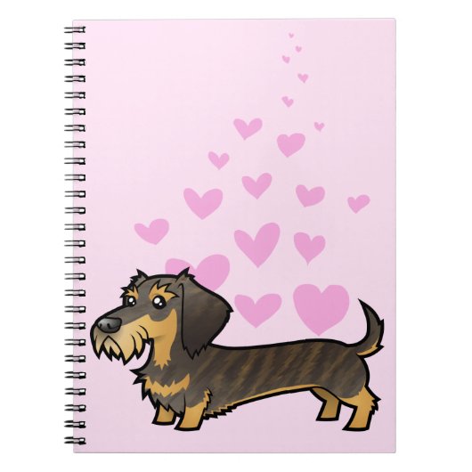 Dackel-Liebe (Drahthaarterrier) Notizblock (Vorderseite)