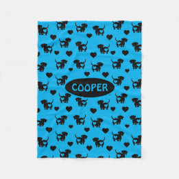 Dackel Liebe Fleece Dog Blanket