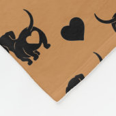 Dackel Liebe Fleece Dog Blanket (Ecke)