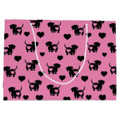 Dackel Liebe Geschenktasche Große Geschenktüte (Rückseite)