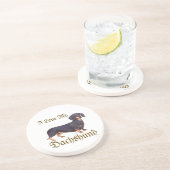 Dackel Liebe Getränkeuntersetzer (Seite)