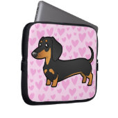Dackel-Liebe (glatter Mantel) Laptopschutzhülle (Vorne Rechts)