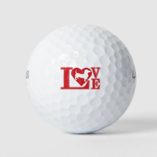Dackel Liebe Herz Golfball