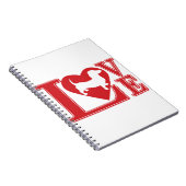 Dackel Liebe Herz Notizblock (Rechte Seite)