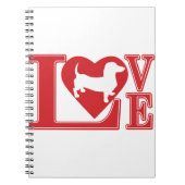 Dackel Liebe Herz Notizblock (Vorderseite)