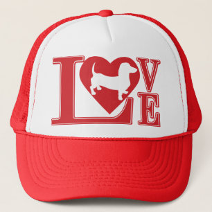 Dackel Liebe Herz Truckerkappe
