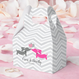 Dackel Liebe Hochzeit Personalisierte Gefälligkeit Geschenkschachtel