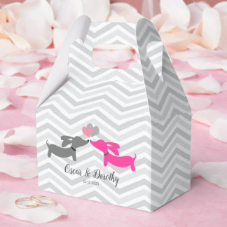 Dackel Liebe Hochzeit Personalisierte Gefälligkeit Geschenkschachtel