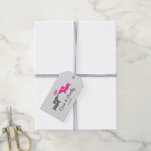 Dackel Liebe Hochzeitsgeschenk Tag personalisieren Geschenkanhänger