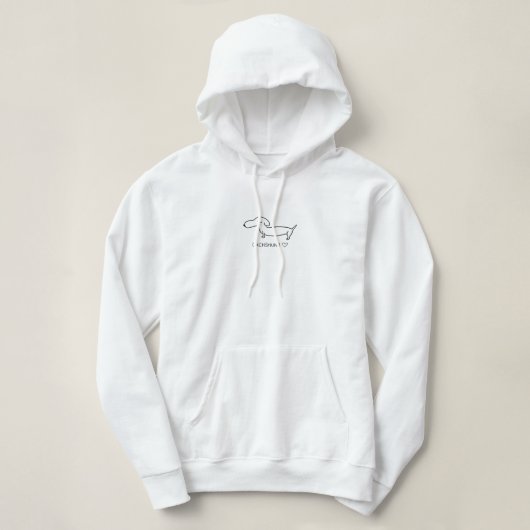 Dackel-Liebe Hoodie (Design vorne)