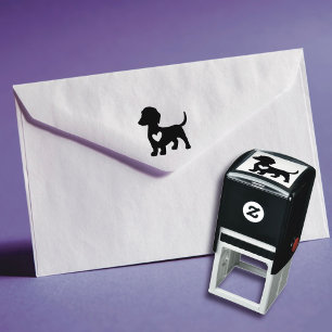 Dackel Liebe Hund selbstbewusste Briefmarke Permastempel