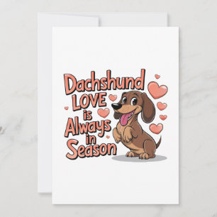 Dackel Liebe immer in der Saison Ankündigung