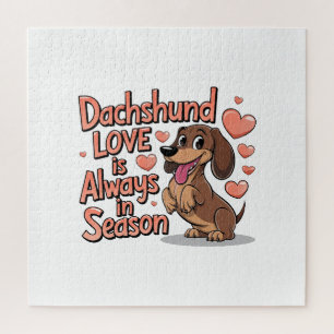 Dackel Liebe immer in der Saison Puzzle