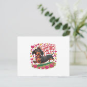 Dackel Liebe ist Bussin Einladungspostkarte (Stehend Vorderseite)