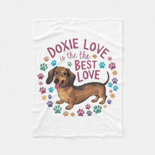 Dackel Liebe ist die beste Liebe Fleecedecke