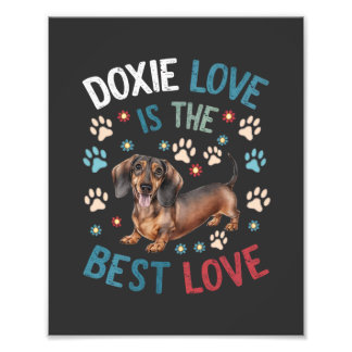 Dackel Liebe ist die beste Liebe Fotodruck