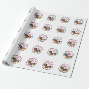 Dackel Liebe ist die beste Liebe Geschenkpapier