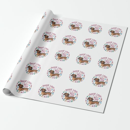 Dackel Liebe ist die beste Liebe Geschenkpapier (Ungerollt)