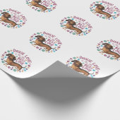Dackel Liebe ist die beste Liebe Geschenkpapier (Ecke)
