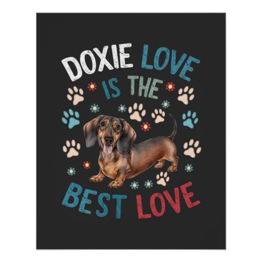 Dackel Liebe ist die beste Liebe Poster (Vorderseite)