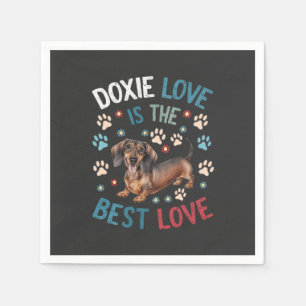Dackel Liebe ist die beste Liebe Serviette